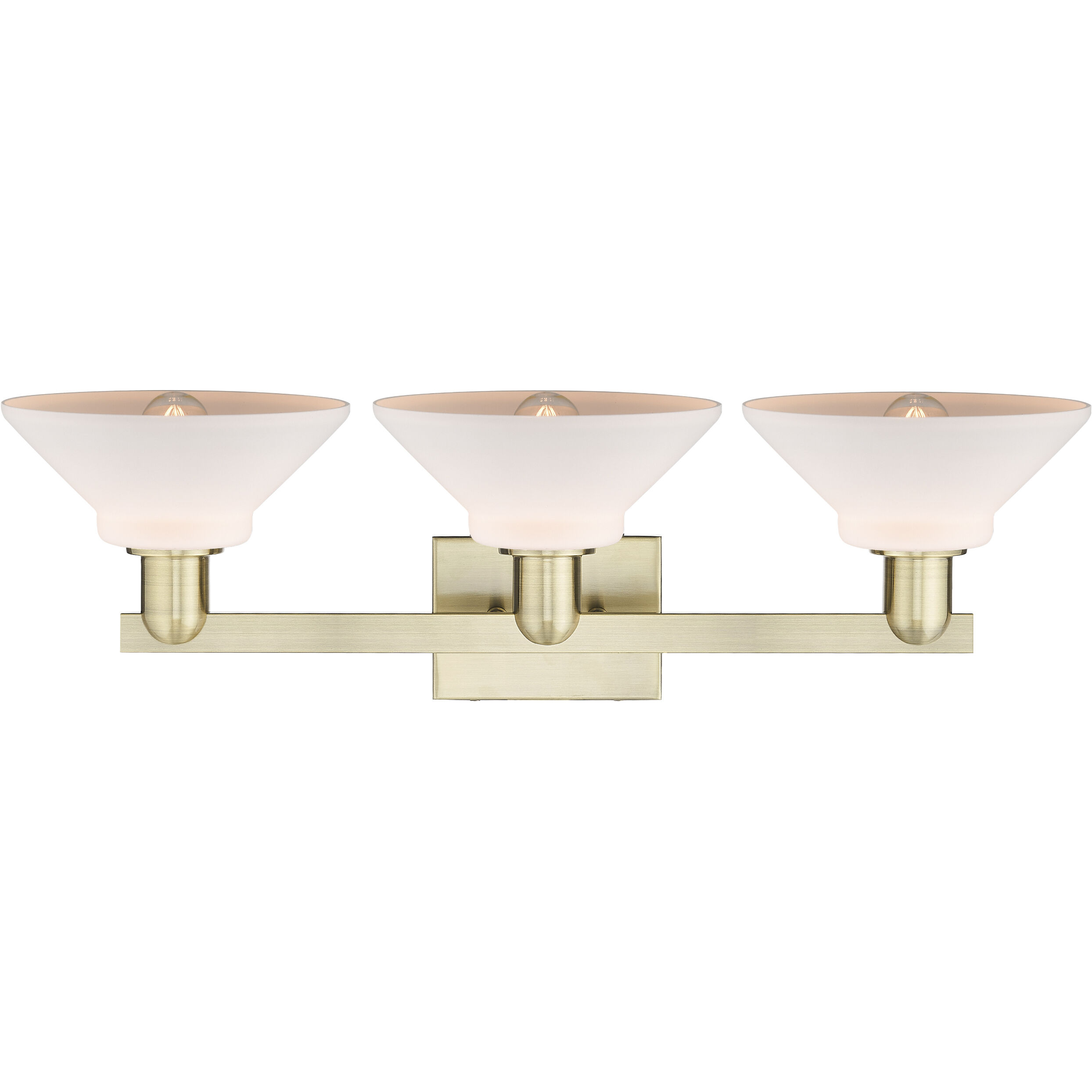 Arcadia Orwell 3 Light 27 inch Antique Brass Bath Vanity Light Wall Light