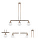 Franklin Restoration Olean LED 39 inch Antique Copper Island Light Ceiling Light in Seedy Glass, Franklin Restoration