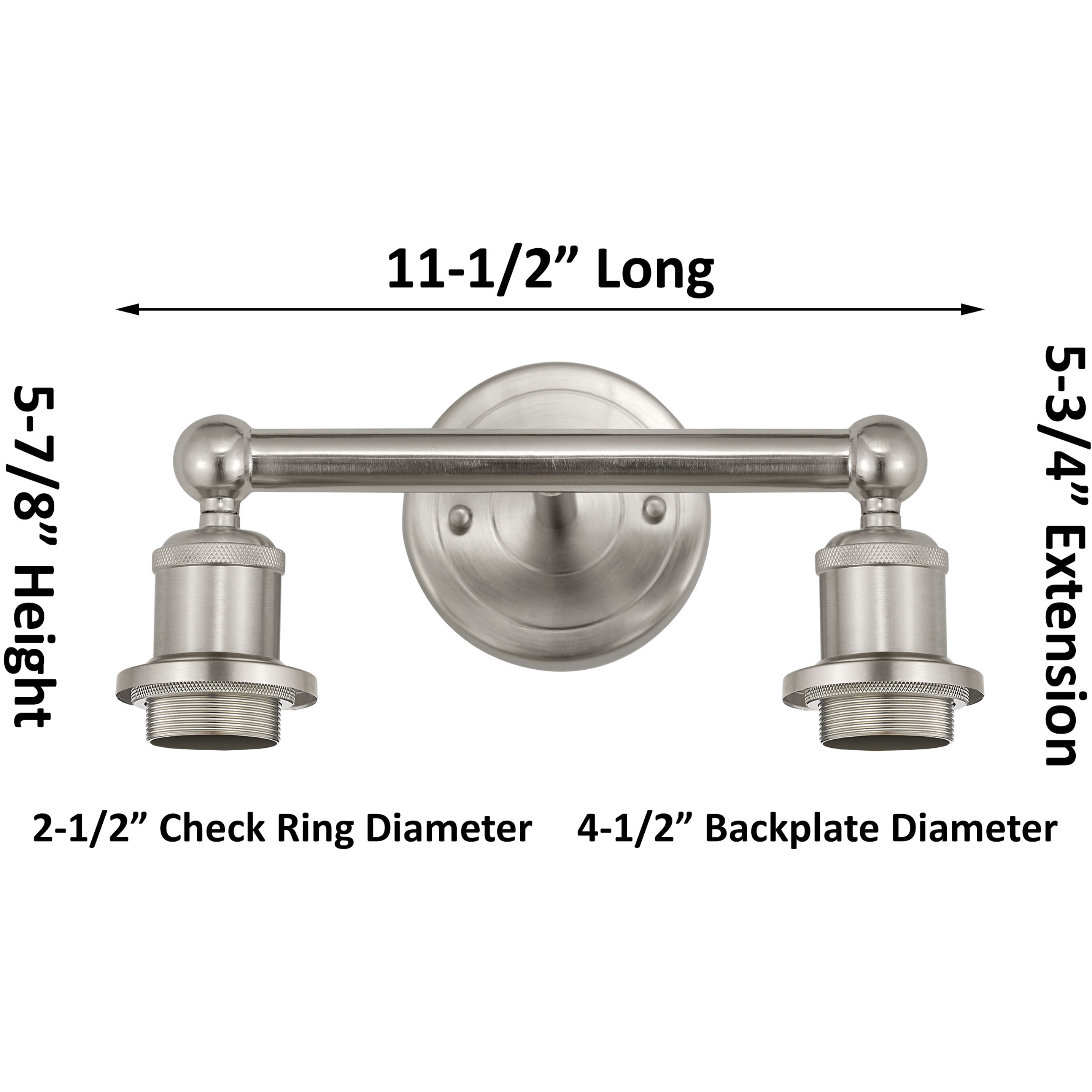 Edison Bristol Natural II 2 Light 17 inch Brushed Brass Bath Vanity Light Wall Light