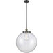 Franklin Restoration Beacon 1 Light 18 inch Black Antique Brass Pendant Ceiling Light in Incandescent, Seedy