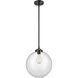 Nouveau Beacon 1 Light 12 inch Oil Rubbed Bronze Mini Pendant Ceiling Light in Incandescent, Clear, Nouveau