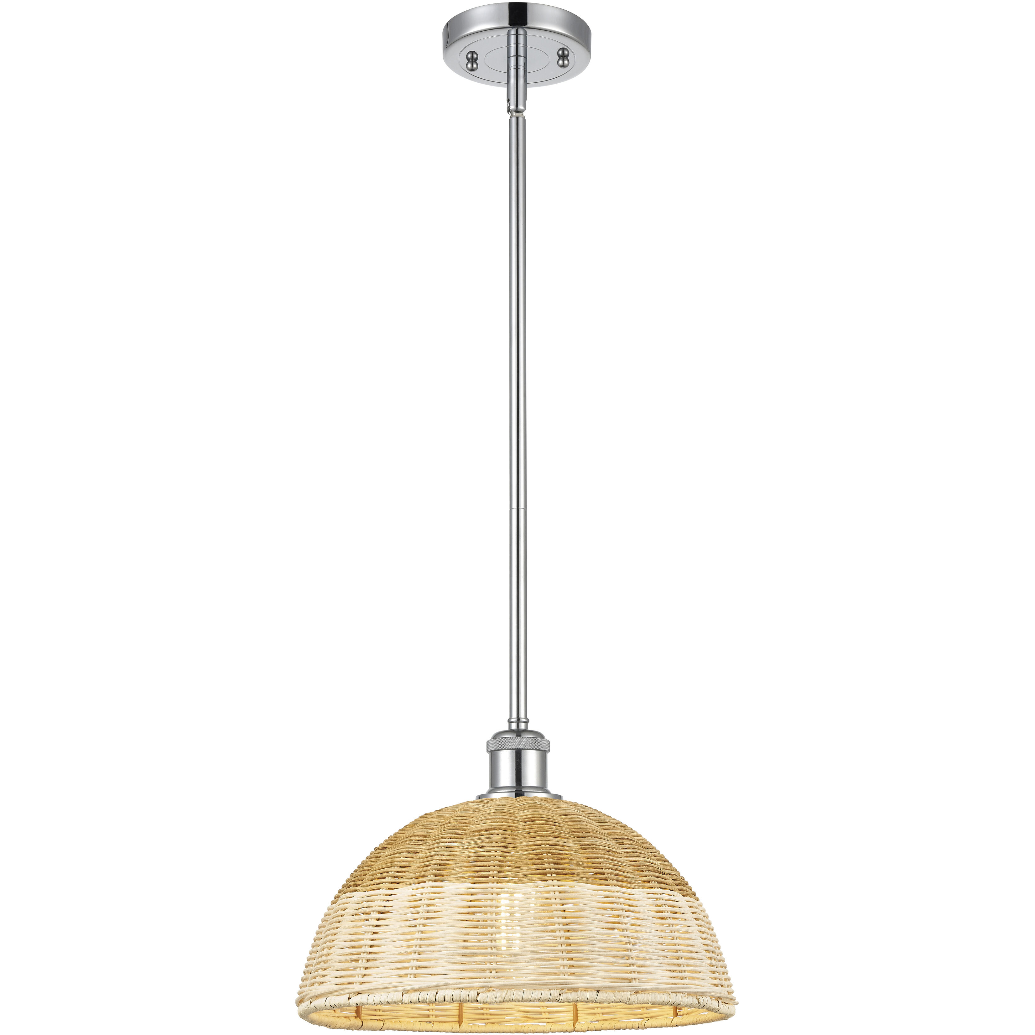 Ballston Bristol Natural II 1 Light 11.75 inch Polished Chrome Mini Pendant Ceiling Light