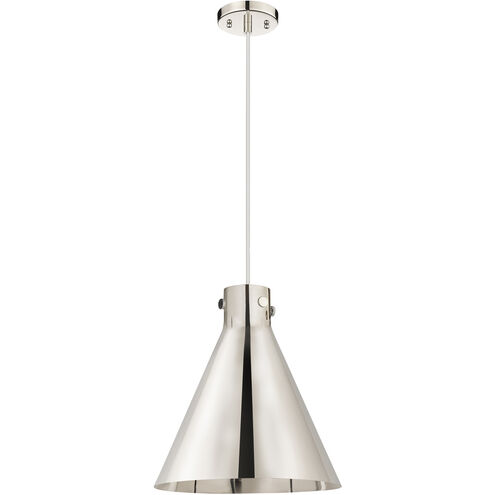 Newton Cone 1 Light 16 inch Polished Nickel Pendant Ceiling Light