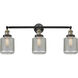 Franklin Restoration Stanton 3 Light 32 inch Black Antique Brass Bath Vanity Light Wall Light, Franklin Restoration