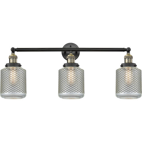 Franklin Restoration Stanton LED 32 inch Black Antique Brass Bath Vanity Light Wall Light, Franklin Restoration