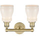 Ellery 2 Light 13.75 inch Brushed Brass Bath Vanity Light Wall Light in White