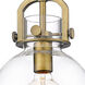 Newton Newton Sphere LED 8 inch Brushed Brass Mini Pendant Ceiling Light