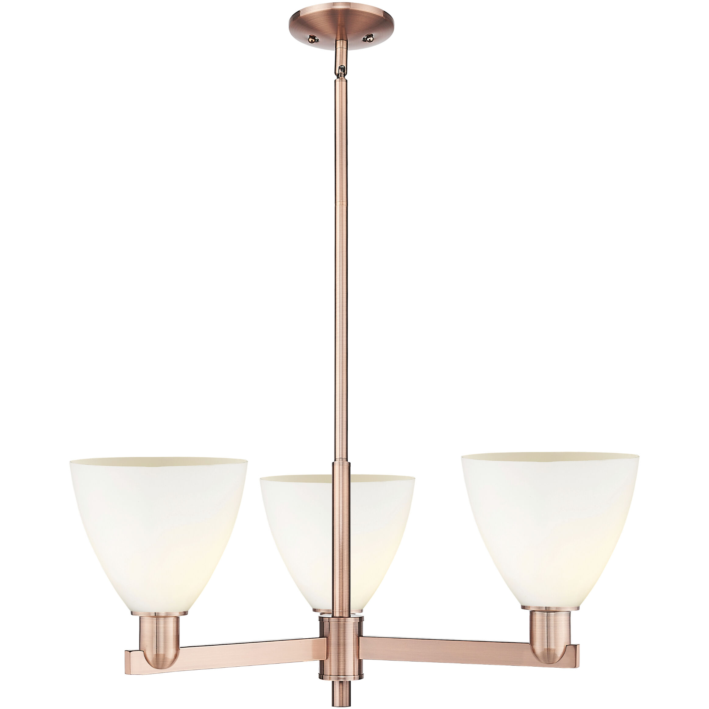 Arcadia Bristol 3 Light 29 inch Antique Copper Chandelier Ceiling Light