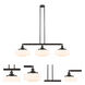 Franklin Restoration Bridgeton LED 44 inch Oil Rubbed Bronze Island Light Ceiling Light in Matte White Glass