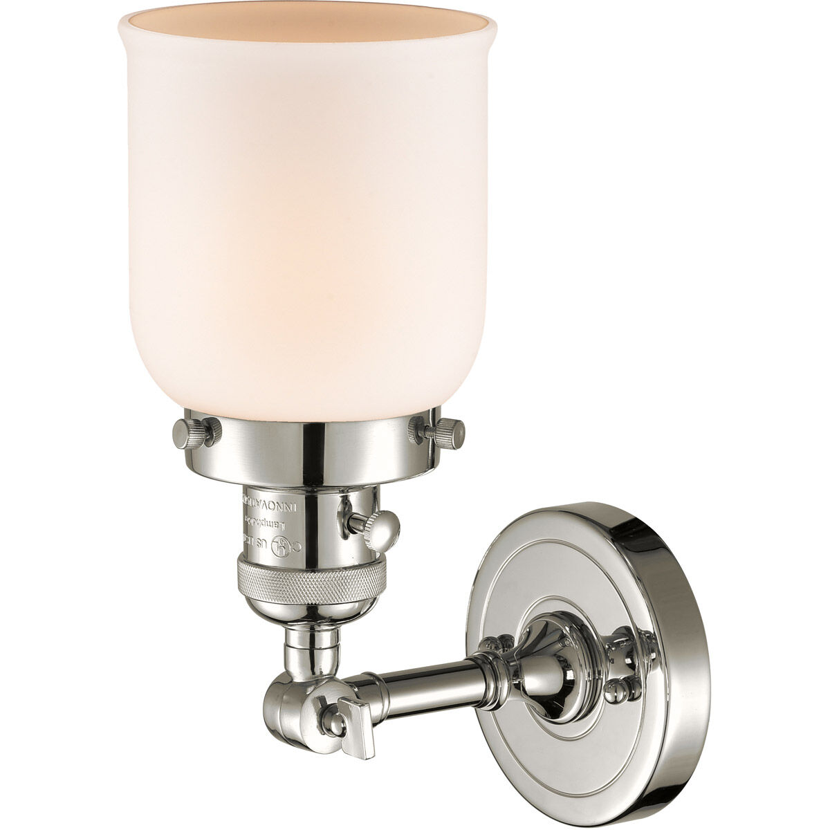 Franklin Restoration Small Bell LED 5 inch Polished Nickel Sconce Wall Light, Franklin Restoration