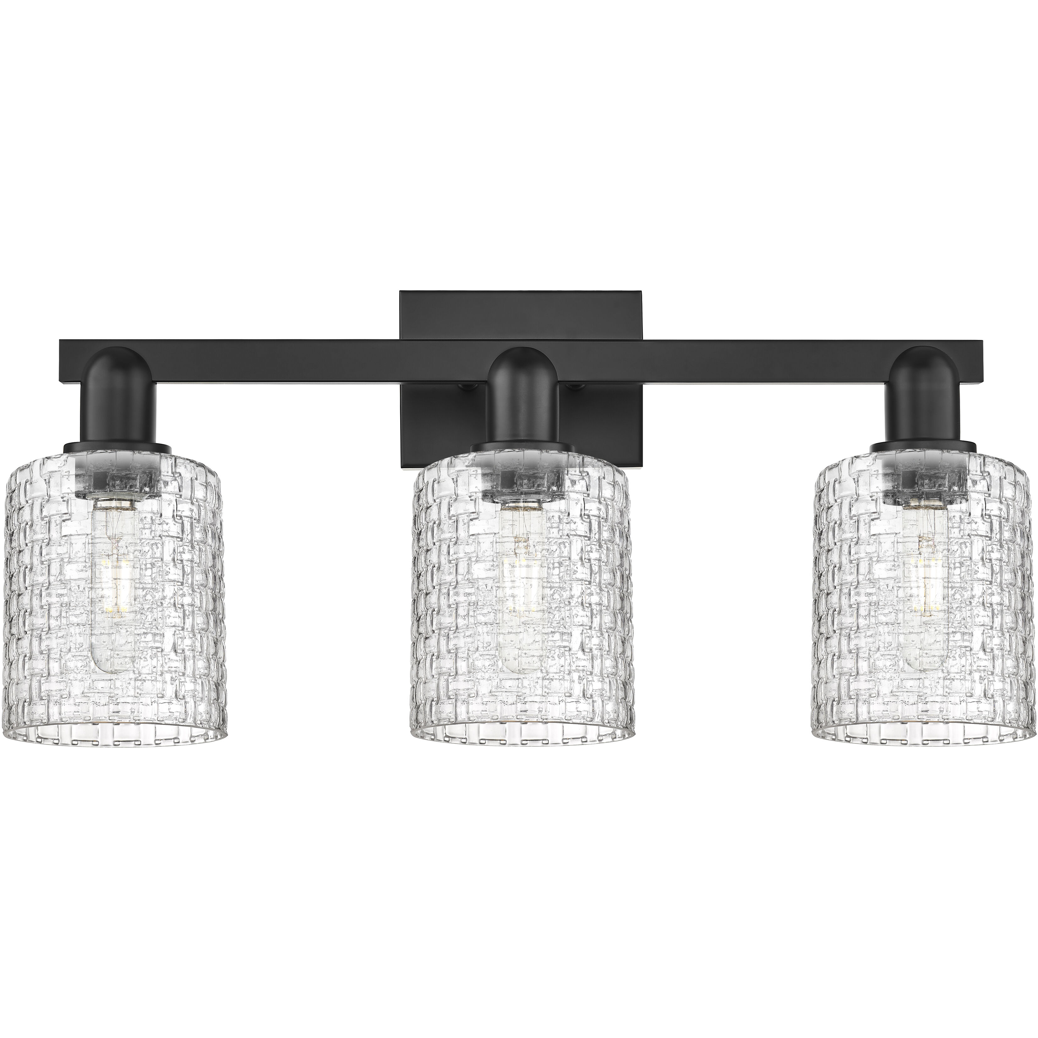 Arcadia Cobbleskill 3 Light 24 inch Matte Black Bath Vanity Light Wall Light