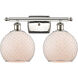 Ballston Farmhouse Chicken Wire LED 16 inch Polished Nickel Bath Vanity Light Wall Light, Ballston