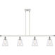 Ballston Ellery LED 48 inch White and Polished Chrome Island Light Ceiling Light in Clear Glass, Ballston