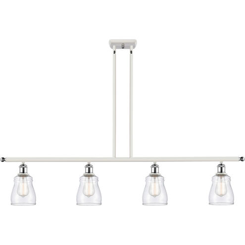 Ballston Ellery LED 48 inch White and Polished Chrome Island Light Ceiling Light in Clear Glass, Ballston