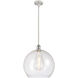 Ballston Athens LED 13.75 inch White and Polished Chrome Pendant Ceiling Light in Seedy Glass