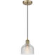 Edison Dayton LED 6 inch Antique Brass Mini Pendant Ceiling Light