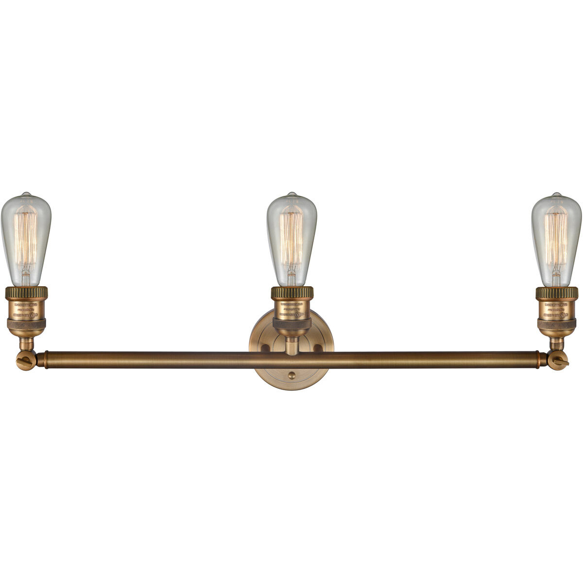 Franklin Restoration Bare Bulb LED 30 inch Brushed Brass Bath Vanity Light Wall Light