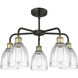 Brookfield 5 Light 23.75 inch Black Antique Brass Chandelier Ceiling Light in Clear Glass