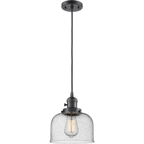 Franklin Restoration Bell 1 Light 8 inch Oil Rubbed Bronze Mini Pendant Ceiling Light in Incandescent, Seedy