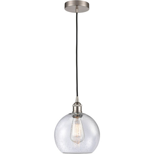 Edison Athens 1 Light 8 inch Brushed Satin Nickel Mini Pendant Ceiling Light
