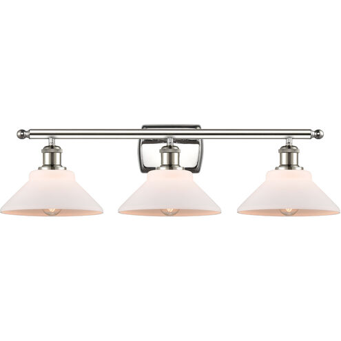 Ballston Orwell LED 26 inch Polished Nickel Bath Vanity Light Wall Light in Matte White Glass, Ballston