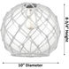 Ballston Large Farmhouse Rope Clear Glass, Ballston