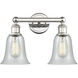 Hanover 2 Light 15.25 inch Polished Nickel Bath Vanity Light Wall Light in Fishnet