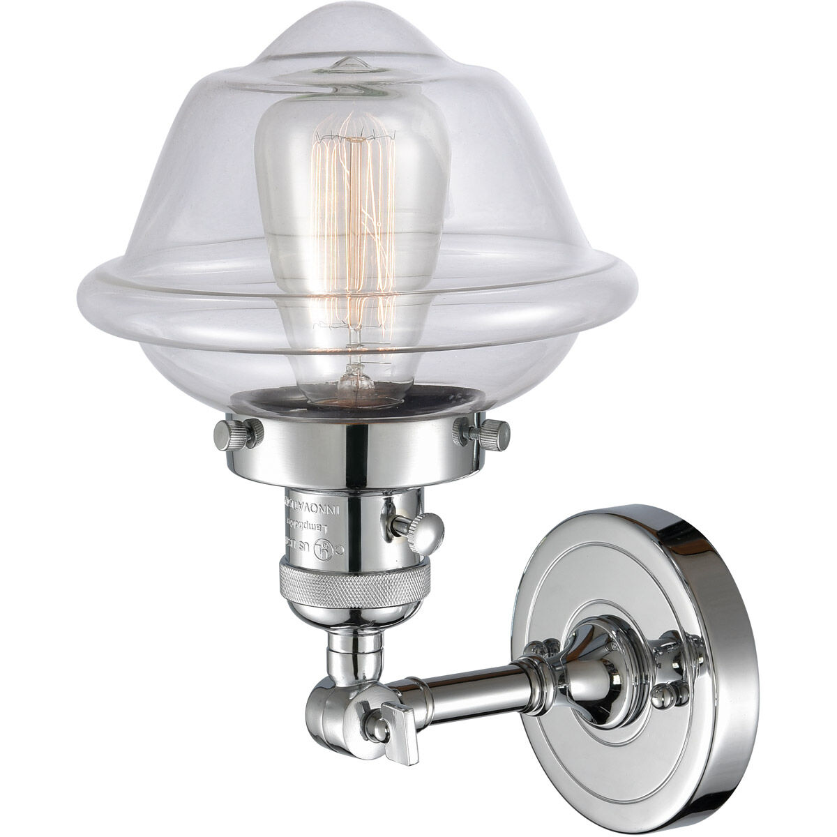 Franklin Restoration Small Oxford LED 7.5 inch Polished Chrome Sconce Wall Light, Franklin Restoration