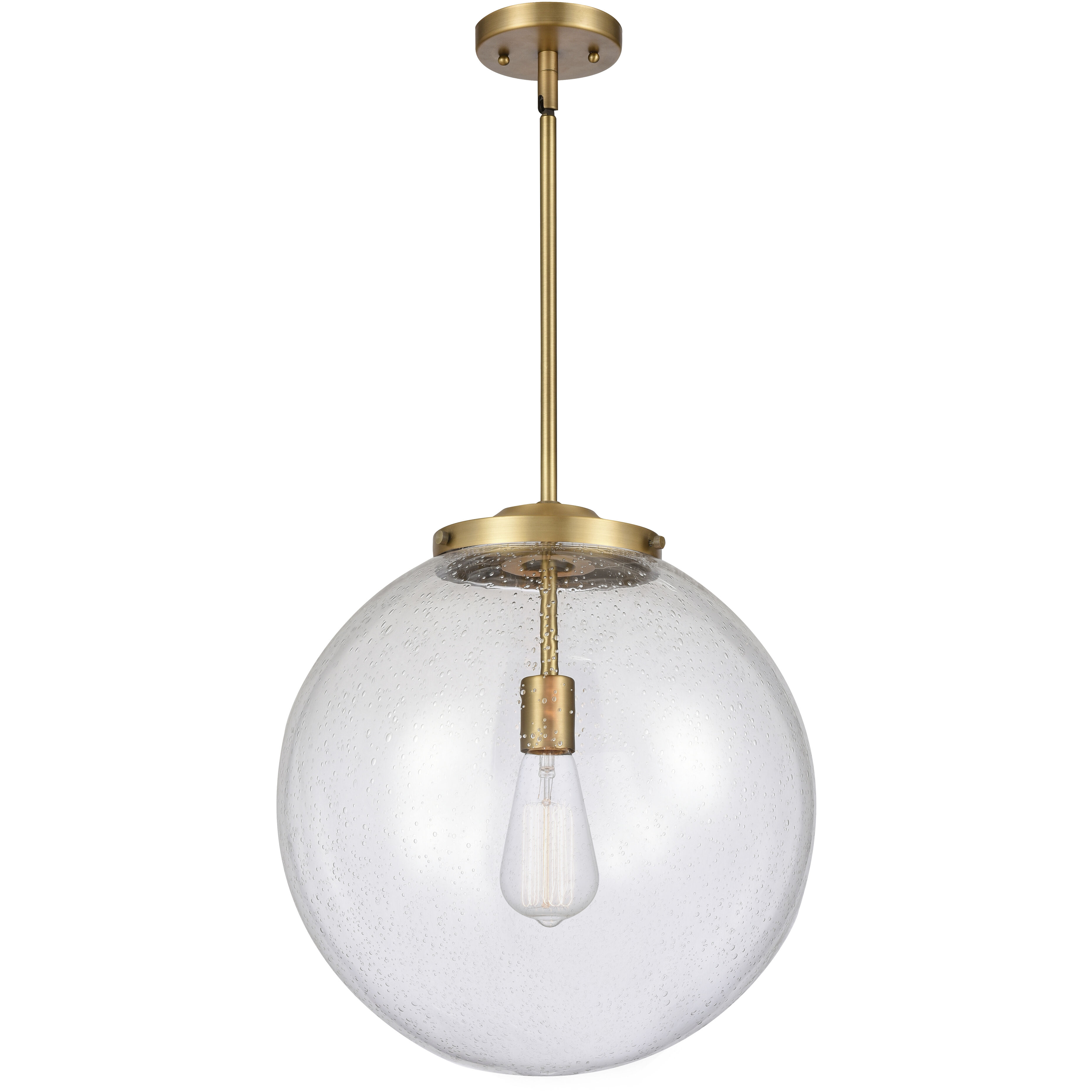 Franklin Restoration Beacon 1 Light 16 inch Brushed Brass Pendant Ceiling Light in Incandescent, Seedy