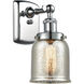 Small Bell 1 Light 5 inch Polished Chrome Sconce Wall Light, Ballston