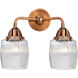 Nouveau 2 Colton LED 14 inch Antique Copper Bath Vanity Light Wall Light