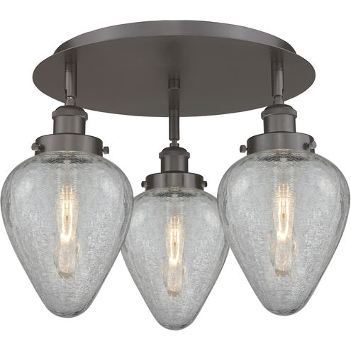 Geneseo 3 Light 17.75 inch Oil Rubbed Bronze Flush Mount Ceiling Light