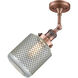 Franklin Restoration Stanton LED 6 inch Antique Copper Semi-Flush Mount Ceiling Light, Franklin Restoration