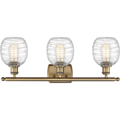 Ballston Belfast LED 26 inch Brushed Brass Bath Vanity Light Wall Light in Deco Swirl Glass