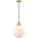 Franklin Restoration Beacon 1 Light 10 inch Satin Gold Mini Pendant Ceiling Light
