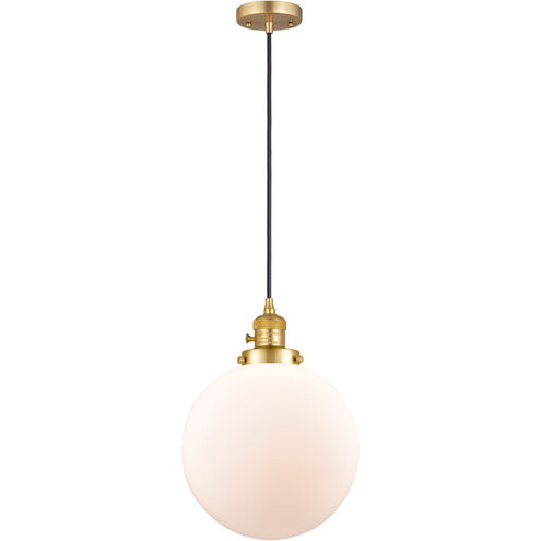 Franklin Restoration Beacon 1 Light 10 inch Satin Gold Mini Pendant Ceiling Light