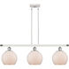 Ballston Farmhouse Chicken Wire LED 36 inch White and Polished Chrome Island Light Ceiling Light, Ballston