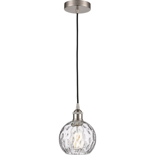 Edison Athens Water Glass 1 Light 6 inch Brushed Satin Nickel Mini Pendant Ceiling Light