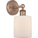 Cobbleskill Sconce Wall Light in Antique Copper, Matte White