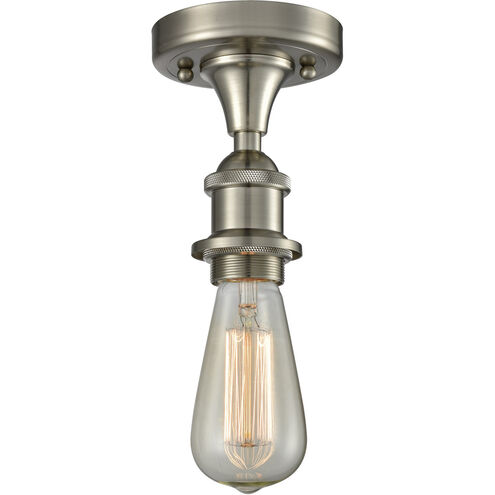 Ballston Bare Bulb LED 4.5 inch Brushed Satin Nickel Semi-Flush Mount Ceiling Light, Ballston