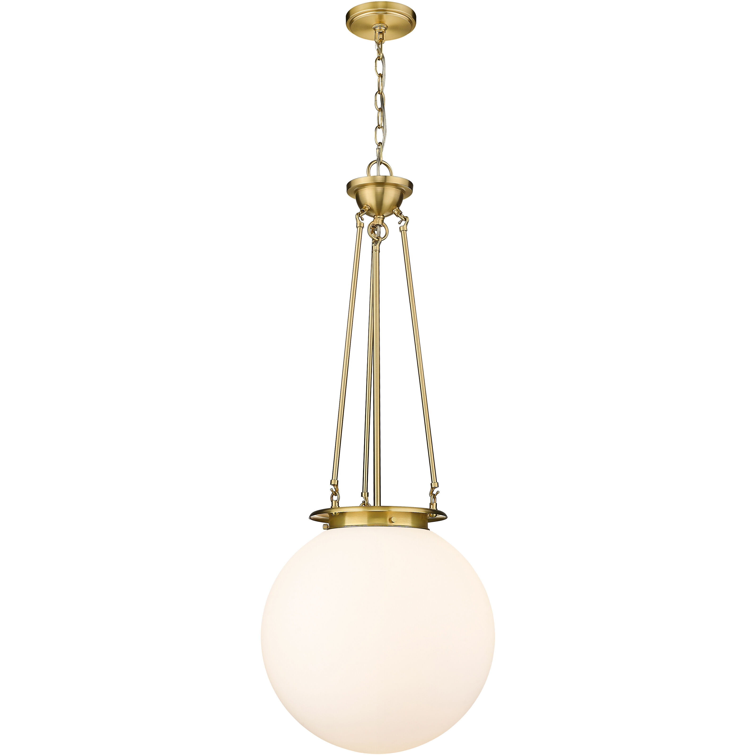 Beacon 1 Light 15.75 inch Satin Gold Pendant Ceiling Light