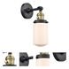 Franklin Restoration Dover LED 5 inch Black Antique Brass Sconce Wall Light, Franklin Restoration