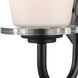 Scarlett 1 Light 5 inch Matte Black Bath Vanity Light Wall Light in White Glass