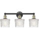 Niagra 3 Light 24.5 inch Black Antique Brass Bath Vanity Light Wall Light