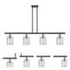 Ballston Cobbleskill LED 48 inch Black Antique Brass Island Light Ceiling Light in Clear Glass, Ballston