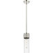 Bolivar 1 Light 4 inch Polished Nickel Pendant Ceiling Light in Seedy Glass
