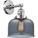 Franklin Restoration Large Bell LED 8 inch Polished Chrome Sconce Wall Light, Franklin Restoration