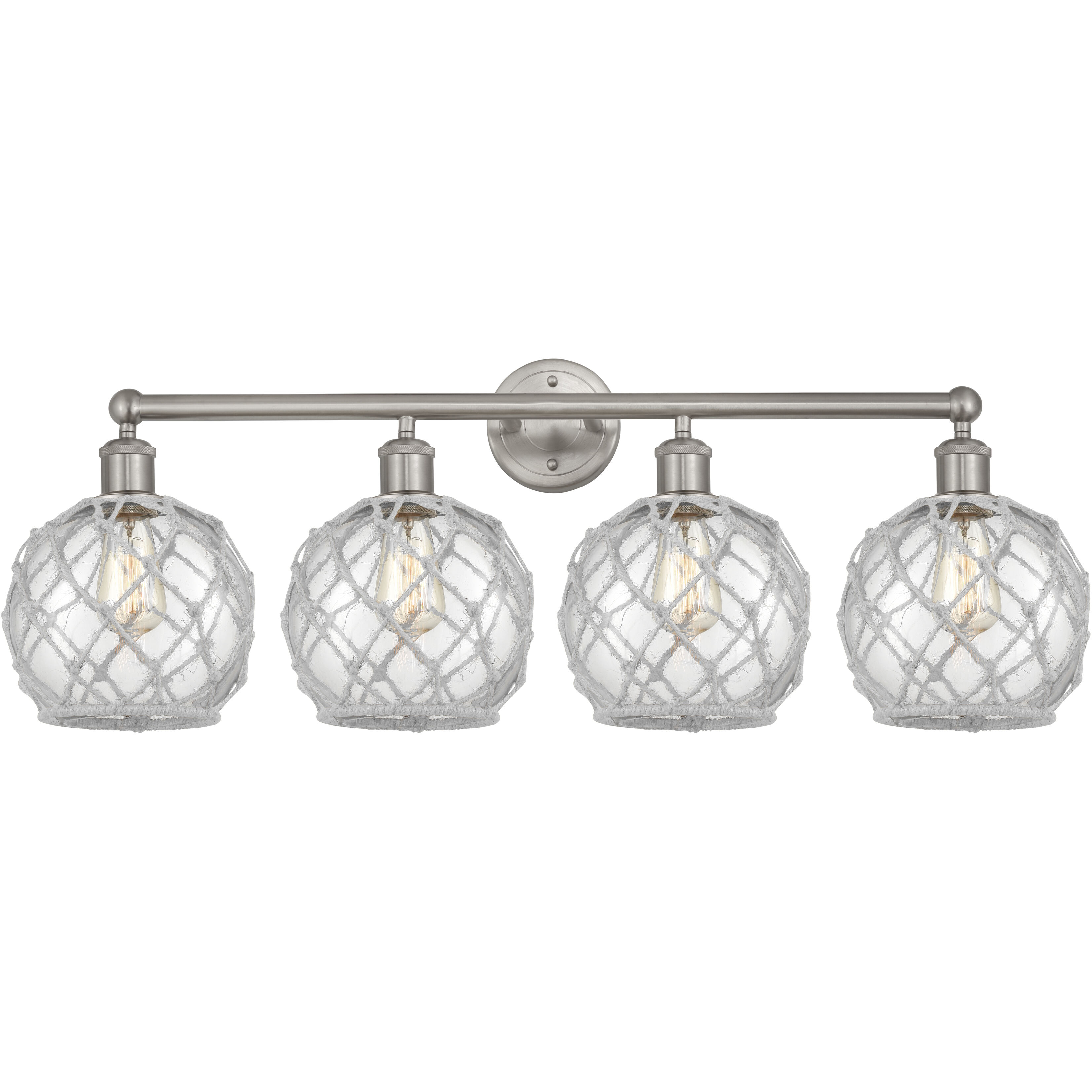 Edison Farmhouse Rope 4 Light 35.00 inch Bathroom Vanity Light