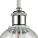 Ballston Caledonia 1 Light 5 inch White and Polished Chrome Pendant Ceiling Light in Mouchette Glass, Ballston