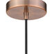 Edison Cindyrella LED 7 inch Antique Copper Mini Pendant Ceiling Light